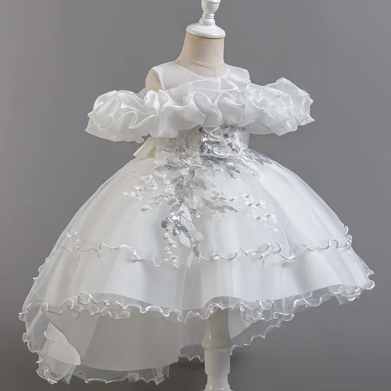 Fashion Flower Girl Dresses fo - Lace Ribbon Trim avaliação e preço