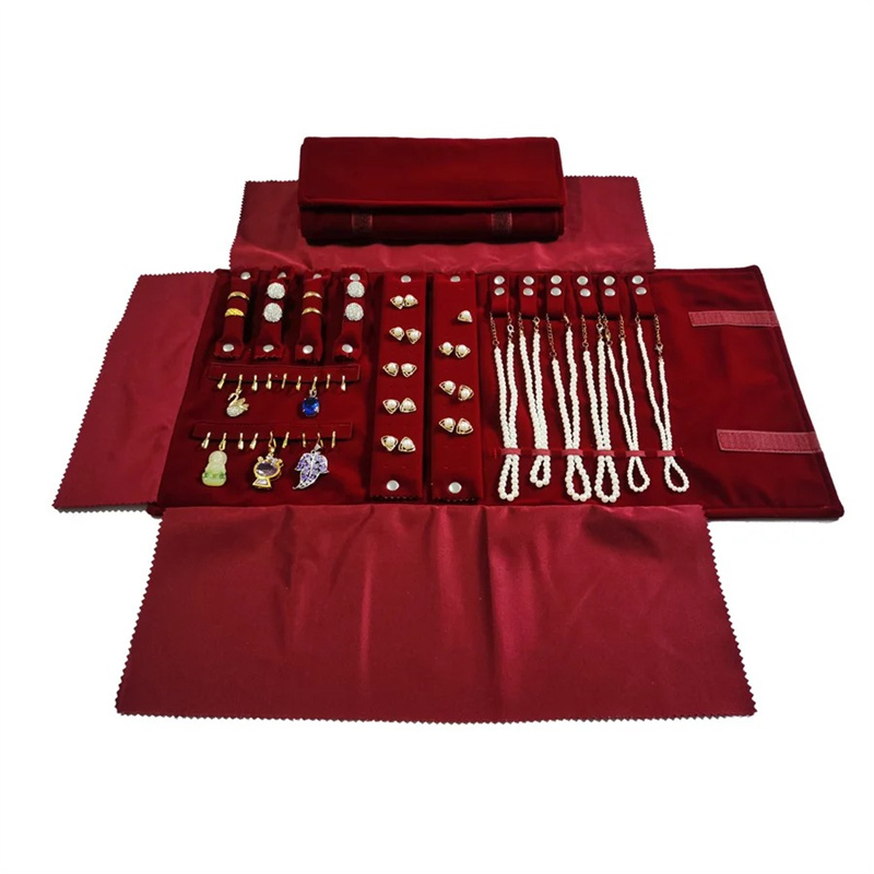 Burgundy Velvet Jewelry Roll-U - Velvet Ribbon Roll avaliação e preço