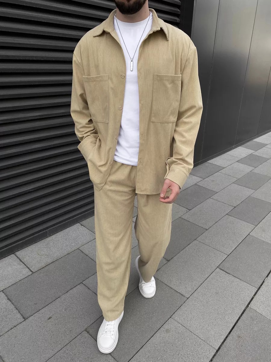 Men's corduroy two-piece outfi - Embellish Knit avaliação e preço