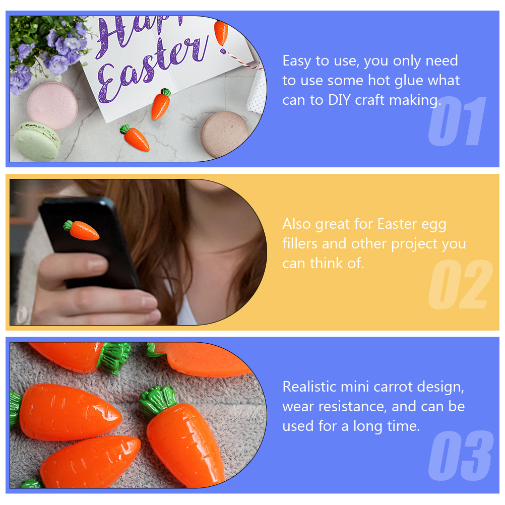  20 Pcs Simulated Carrot Acces - Embellishments For Scrapbooking avaliação e preço
