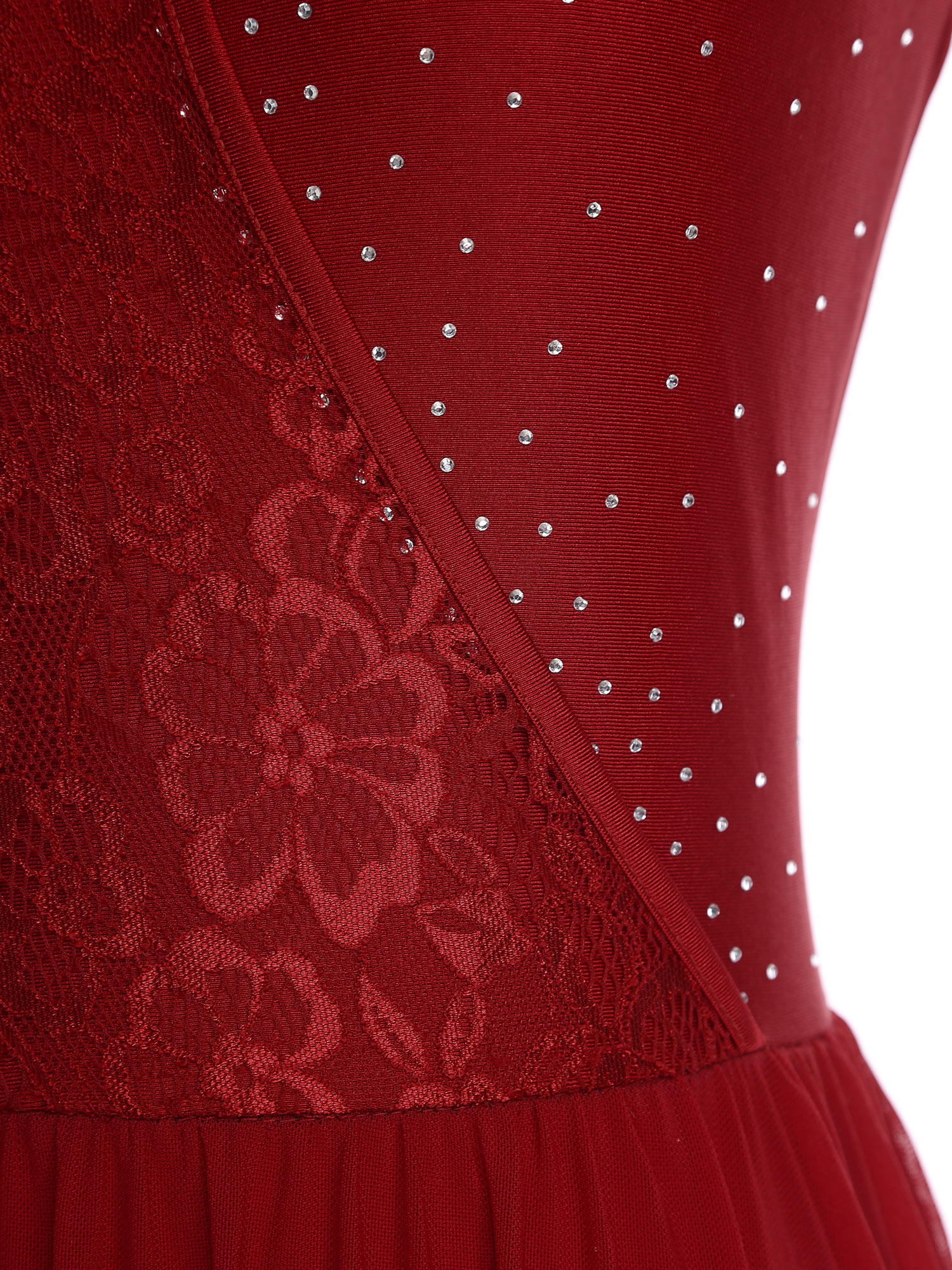Women Lyrical Dance Dress Flor - Rhinestone Banding Trim avaliação e preço