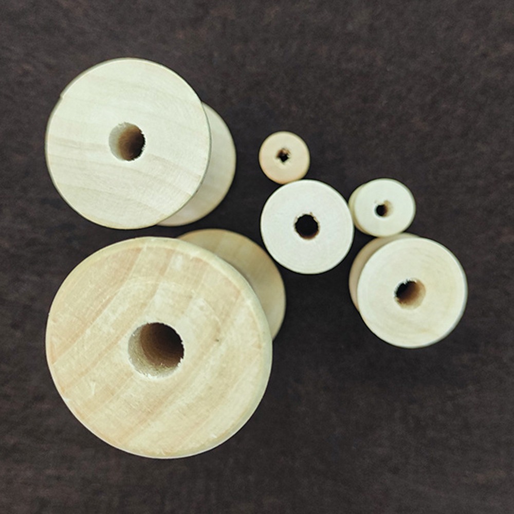 5/10PCS Wooden Bobbins Spools  - Organza Ribbon Spool avaliação e preço