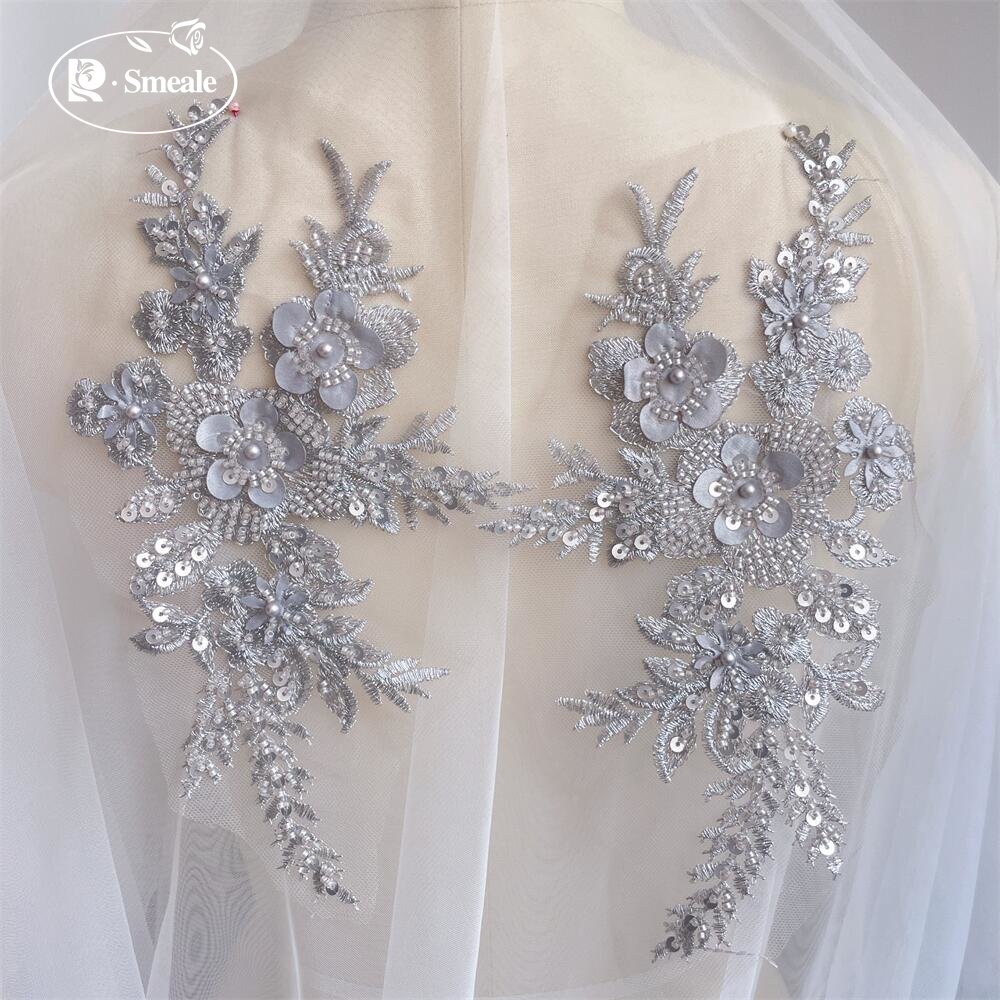 2PCS/1Pair New 12 Colors Sequi - Applique Patch Flower avaliação e preço