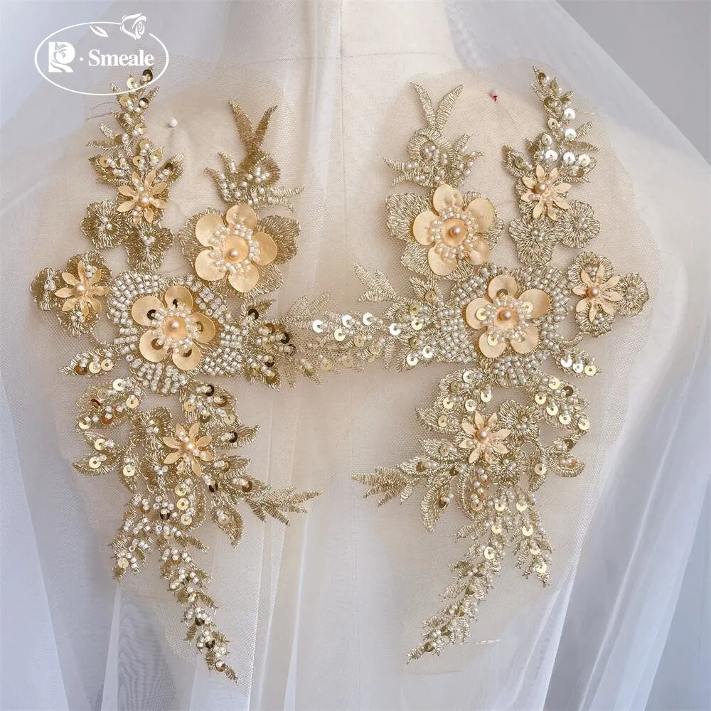 2PCS/1Pair New 12 Colors Sequi - Applique Patch Flower avaliação e preço