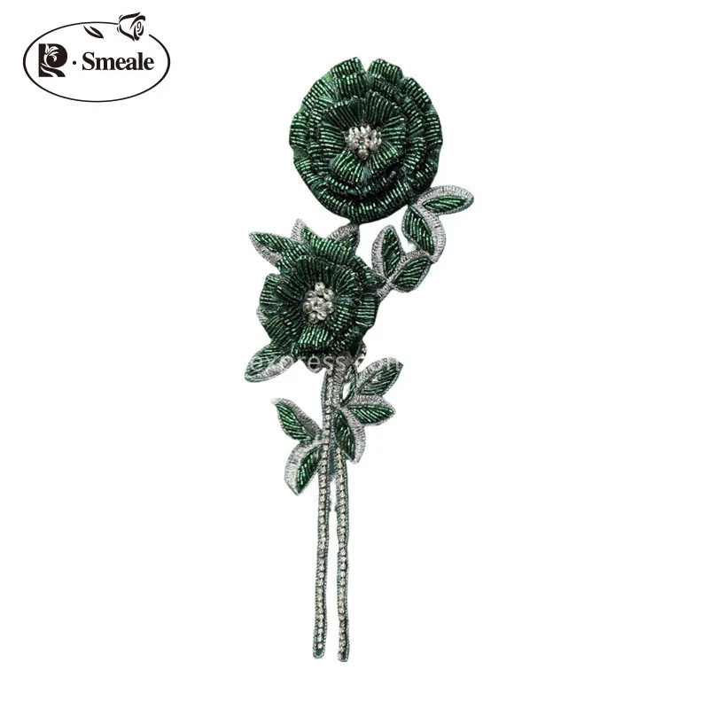 NEW Multicolor Handmade Beaded - Applique Patch Flower avaliação e preço