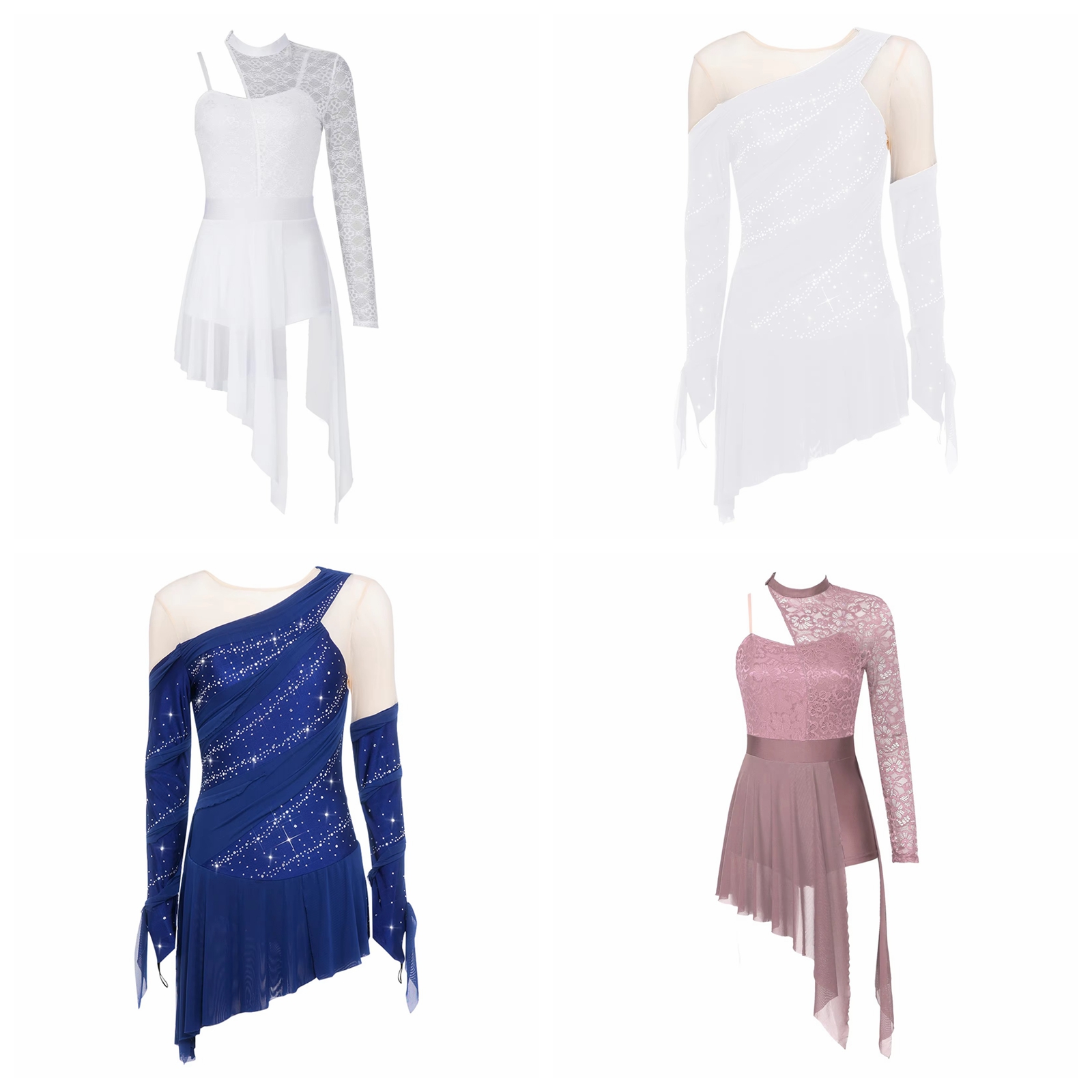 Women Rhinestone Lyrical Dance - Rhinestone Banding Trim avaliação e preço