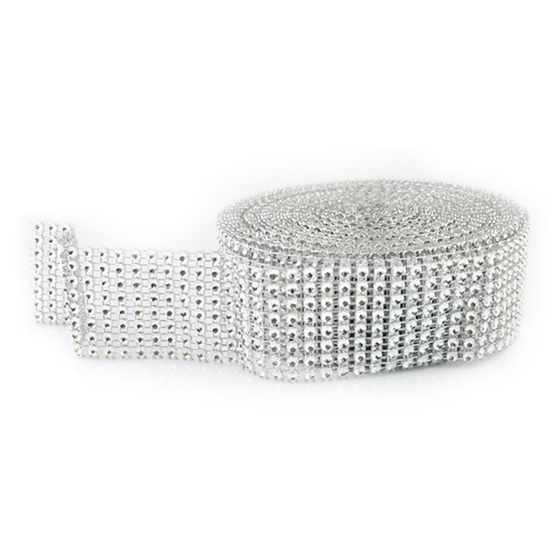 2Yard 4CM Gold Silver DIY Diam - Crystal Mesh Fabric avaliação e preço