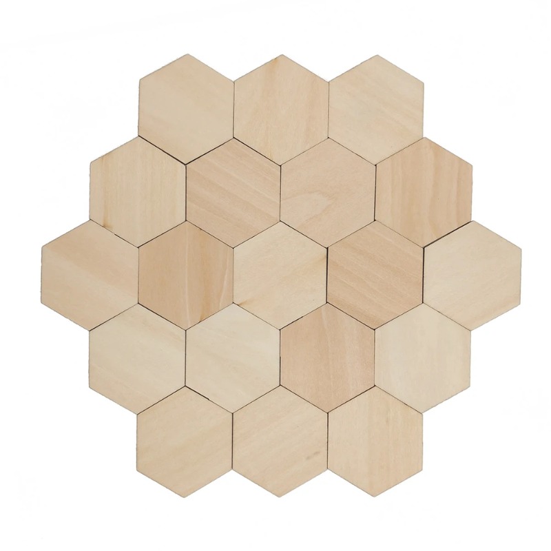 10-120mm Wooden Hexagon Blank  - Christmas Craft Embellishment avaliação e preço