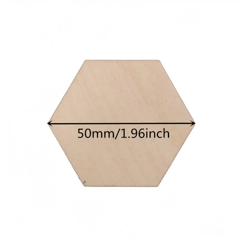 10-120mm Wooden Hexagon Blank  - Christmas Craft Embellishment avaliação e preço