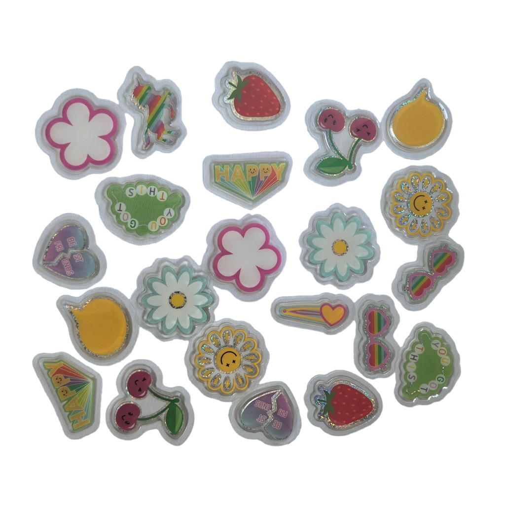 45 Pcs Adorable Epoxy Stickers - Craft Embellishment World avaliação e preço