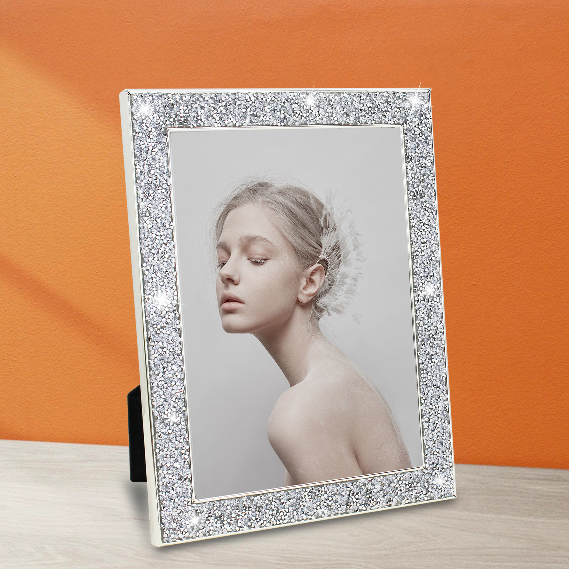 7-Inch Metallic Plated Picture - Sequin Fabric Panel avaliação e preço