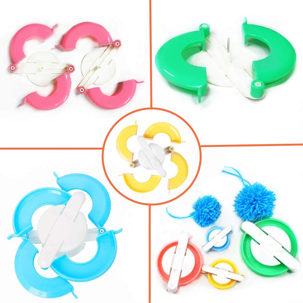 4-Size Pom Pom Maker Kit with  - Pom Pom Maker Tool avaliação e preço
