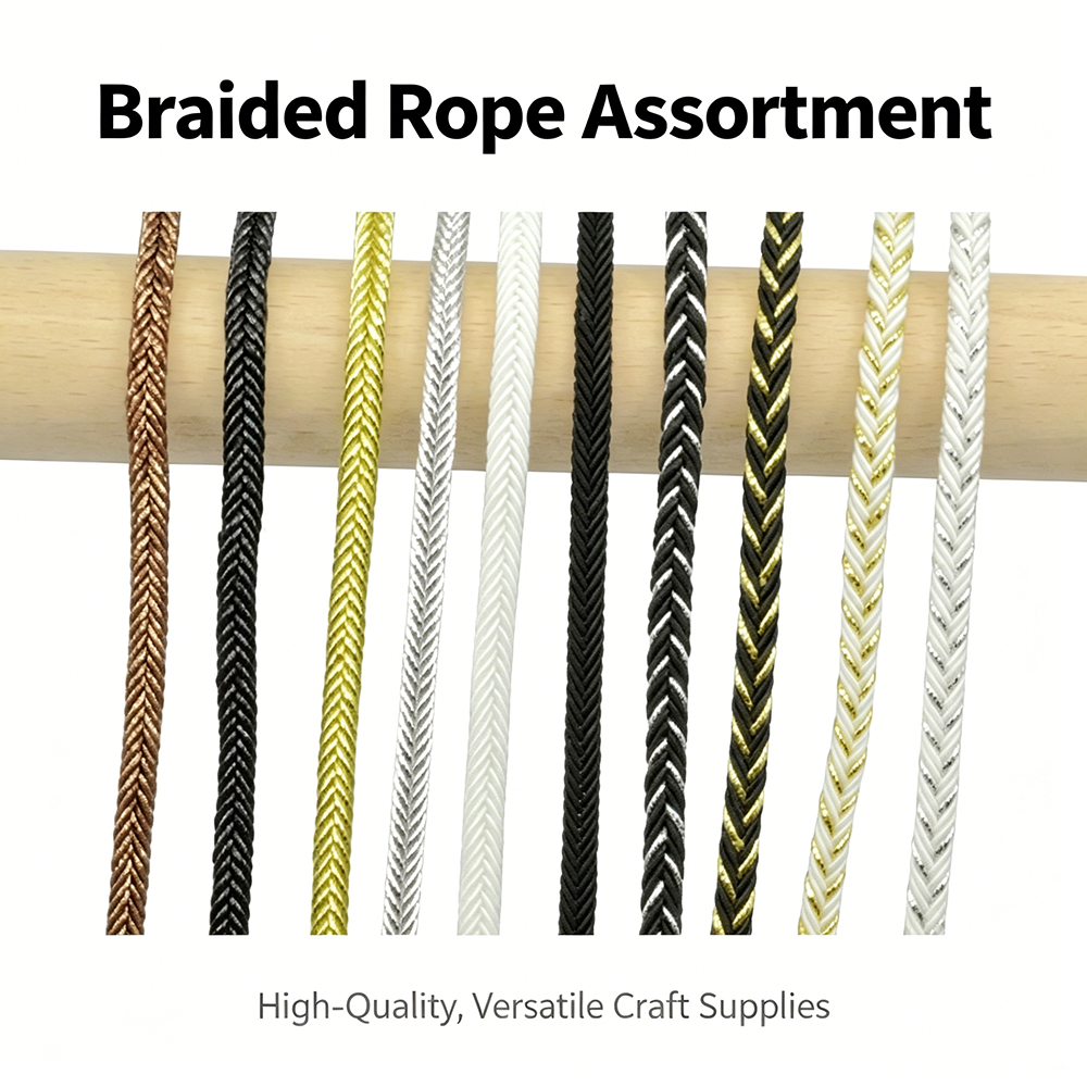5m/16.4ft each pack Metallic T - Cord Trim Twisted avaliação e preço