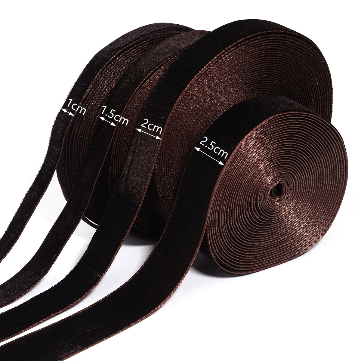 5-10yards/roll Velvet Ribbons  - Velvet Ribbon Roll avaliação e preço