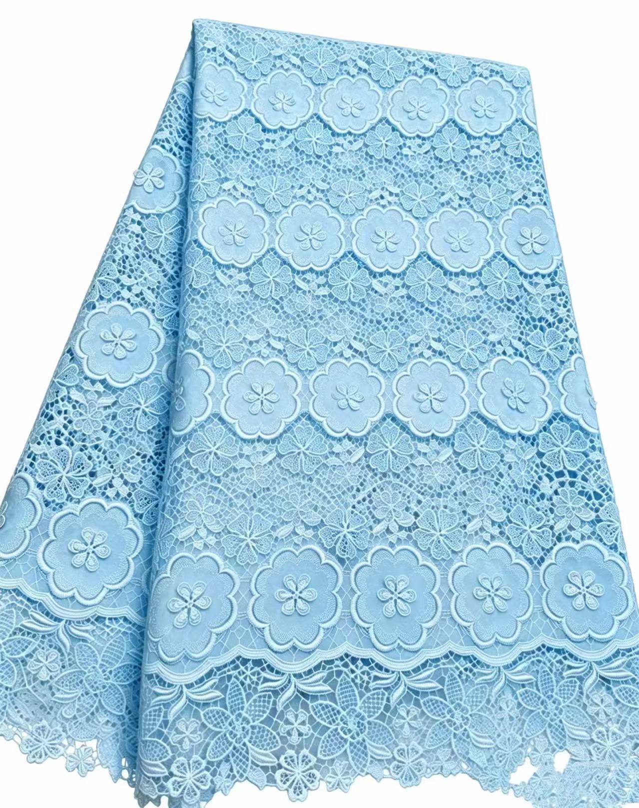 African Guipure Cord Lace Fabr - Sew On Rhinestone avaliação e preço