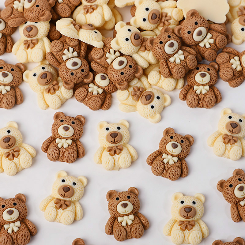 10/30/50pcs Resin Teddy Bear C - Embellishments For Scrapbooking avaliação e preço