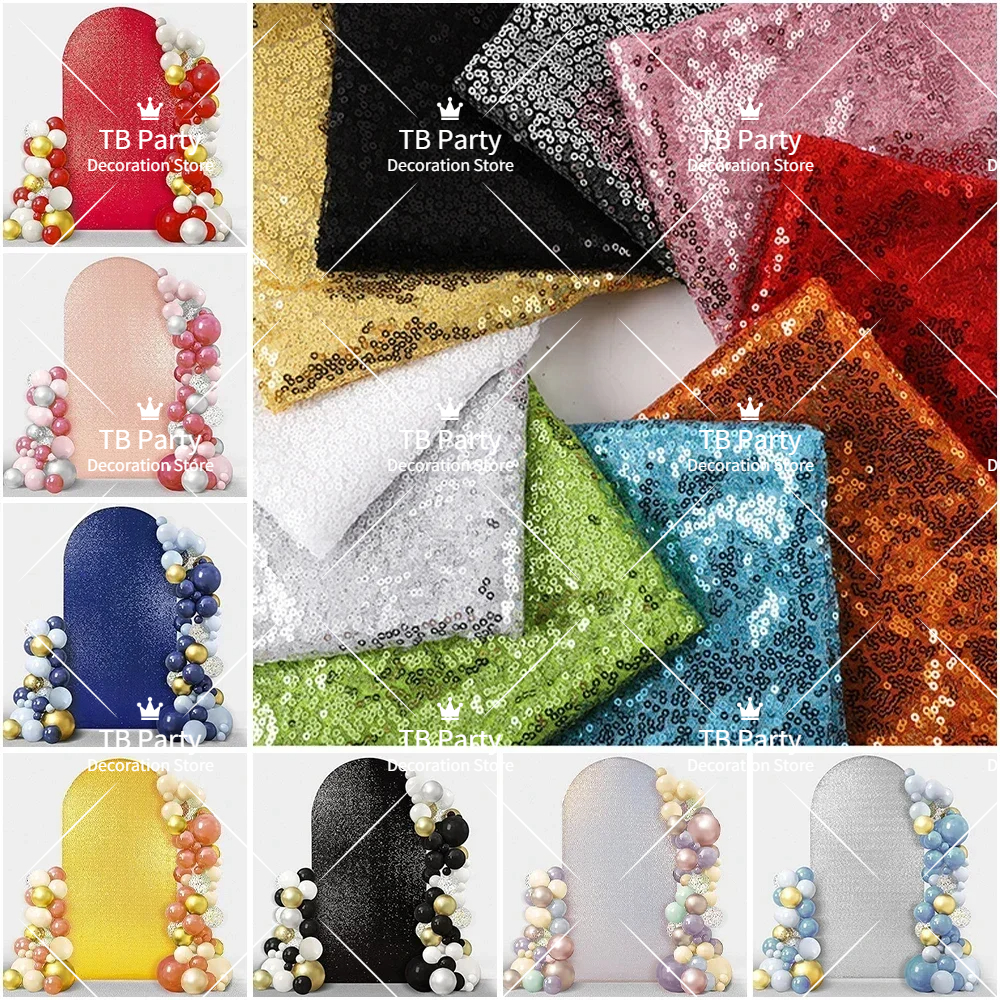 4 Colors 7 Sizes Sequin Arch F - Sequin Fabric Panel avaliação e preço