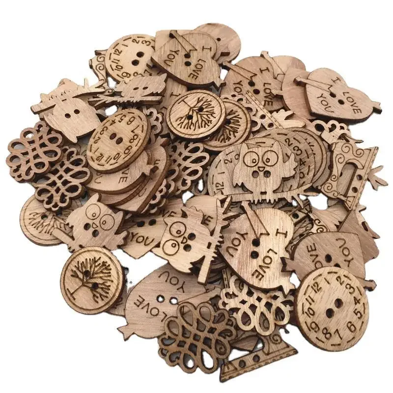 50pcs Wooden Craft Embellishme - Christmas Craft Embellishment avaliação e preço