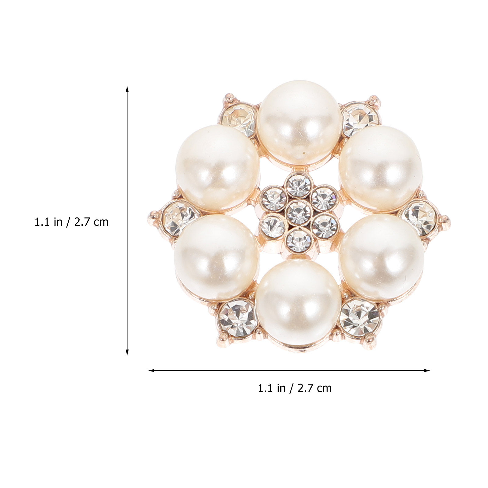 30Pcs Pearl Flower Button DIY  - Embellish Craft avaliação e preço