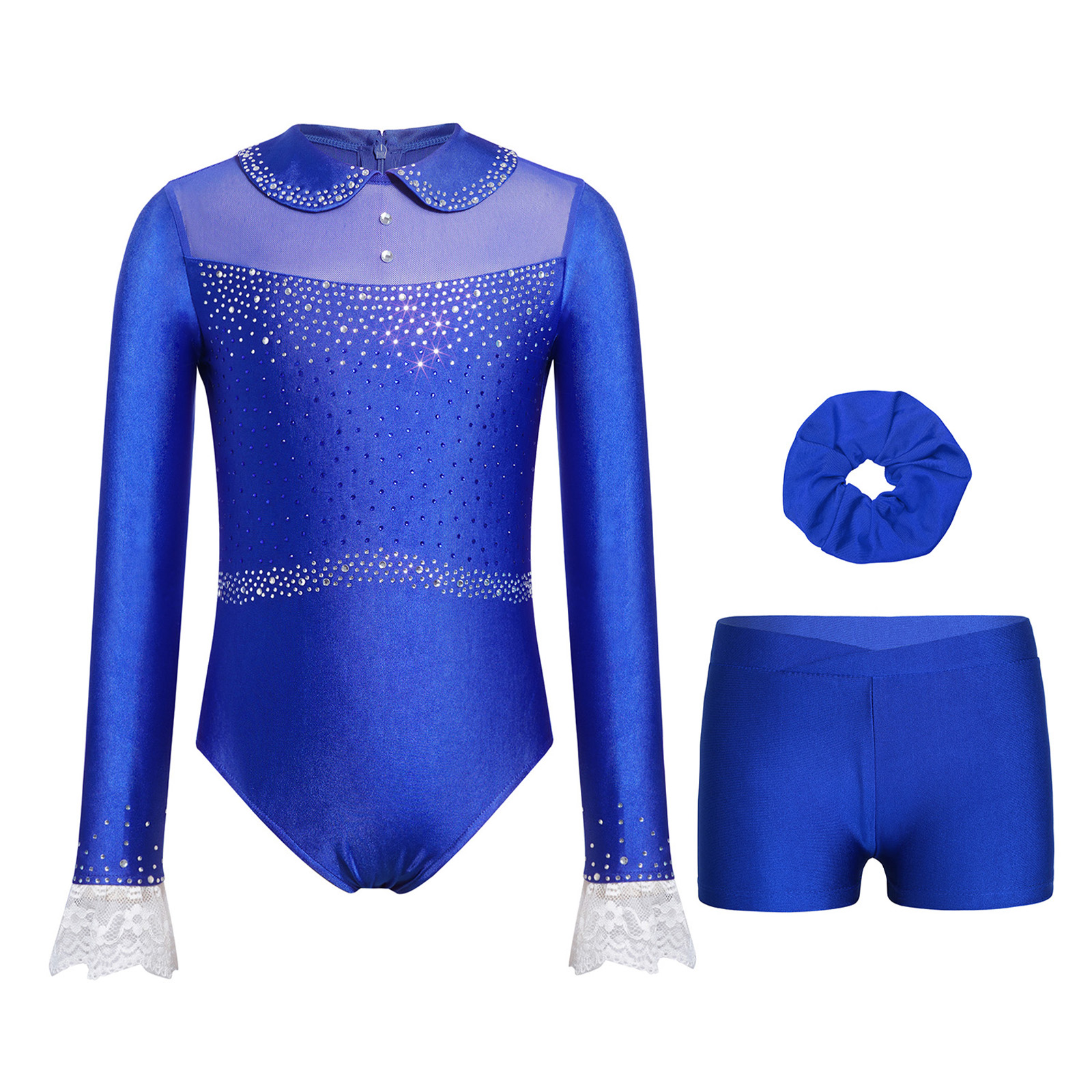 Girls Skating Ballet Dance Leo - Rhinestone Banding Trim avaliação e preço