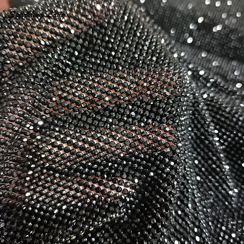 2MM Silver Crystal Mesh Fabric - Crystal Mesh Fabric avaliação e preço
