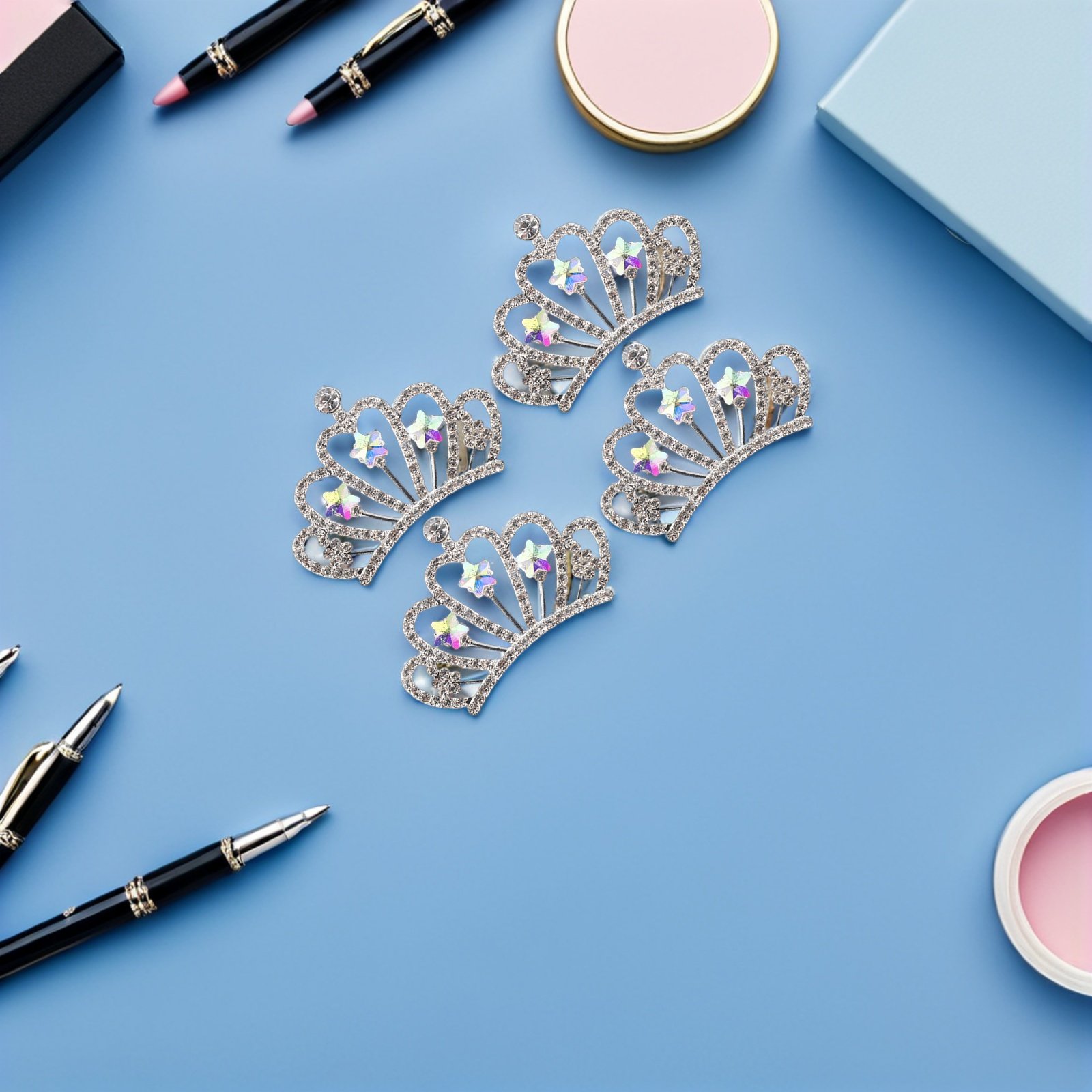 10Pcs Rhinestone Crown Embelli - Embellish Craft avaliação e preço