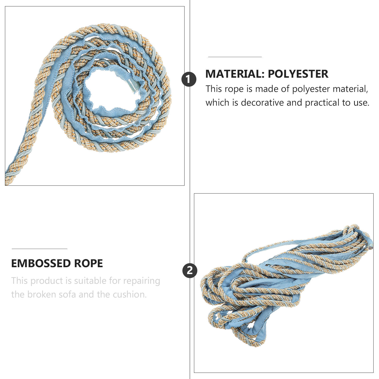 Four Braided Polyester Twisted - Cord Trim Twisted avaliação e preço